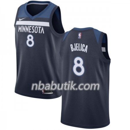 NBA Mænd Trøje Minnesota Timberwolves Nemanja Bjelica 8 Nike 2017-18 Navy Swingman